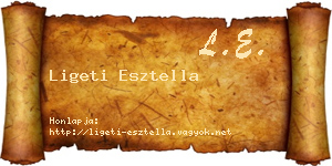 Ligeti Esztella névjegykártya